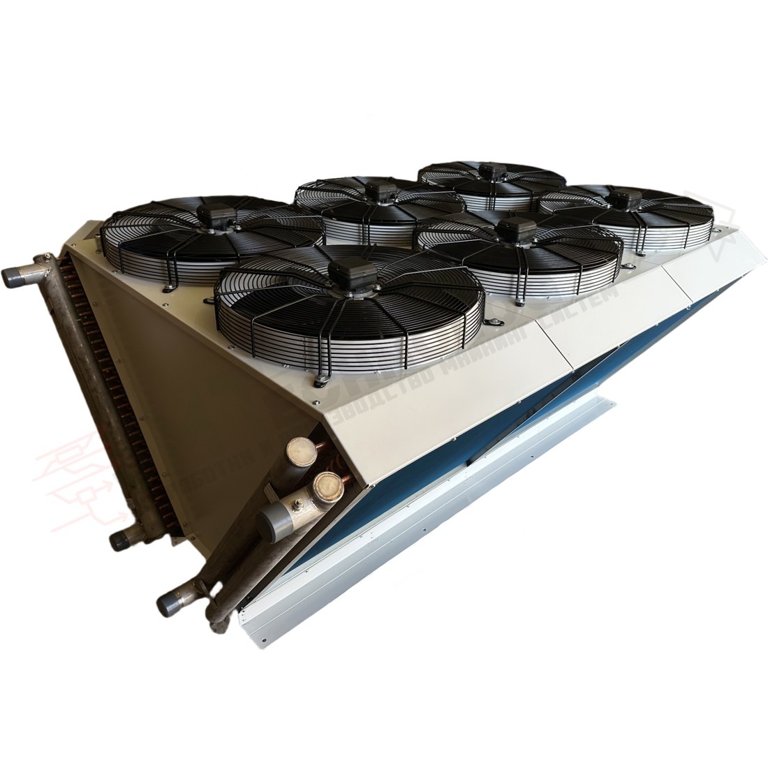 Сухая градирня JMT-220W — 219 кВт, V-образный драйкулер 6×630 мм вентиляторов — JM Technology